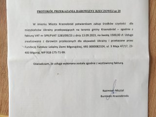 Kolejne wsparcie dla Ukraińców w naszym regionie przekazane!