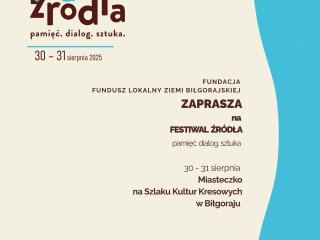 Festiwal Źródła - zapraszamy 30 i 31 sierpnia